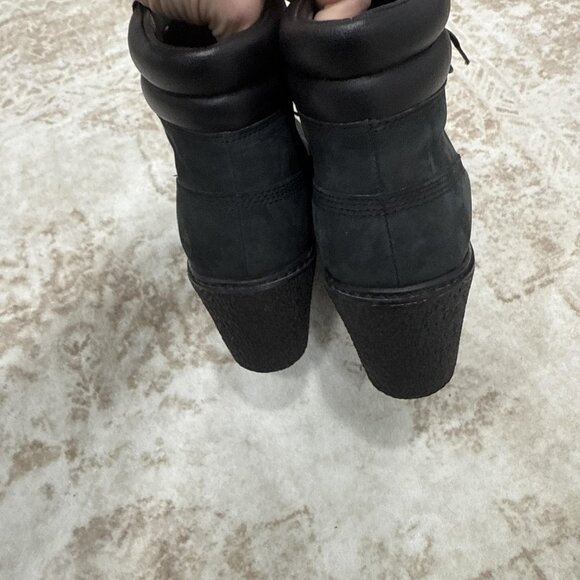 Timberland Earthkeepers Wedge Boots Womens Size 8 Black Leather Amston 8253A - Picture 11 of 13